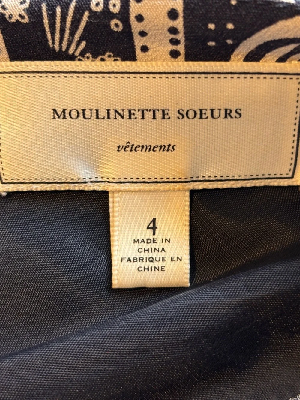 🌸 Moulinette Soeur Size 4 Anthropologie Swirling Villages Surplice Dress